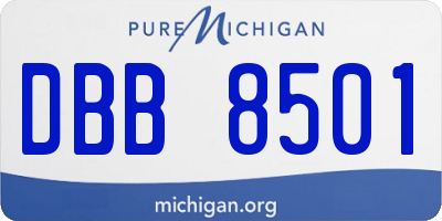 MI license plate DBB8501