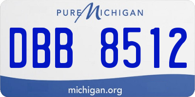 MI license plate DBB8512