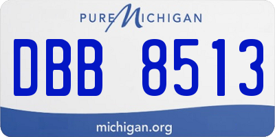 MI license plate DBB8513
