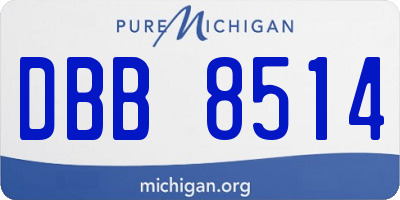 MI license plate DBB8514