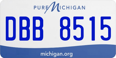 MI license plate DBB8515