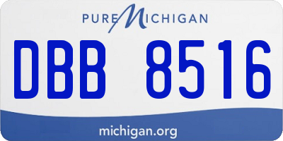 MI license plate DBB8516