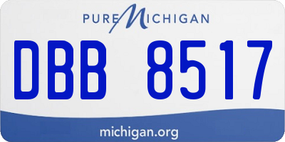MI license plate DBB8517