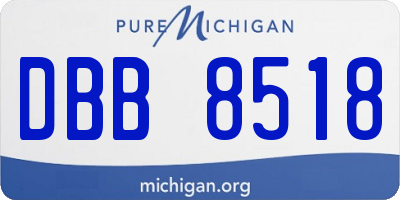 MI license plate DBB8518