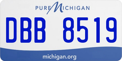 MI license plate DBB8519