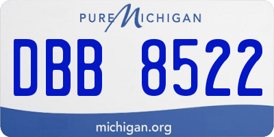 MI license plate DBB8522