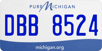MI license plate DBB8524