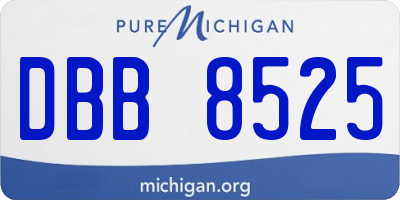 MI license plate DBB8525