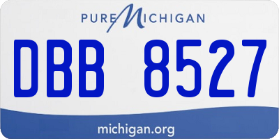MI license plate DBB8527