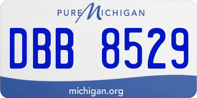 MI license plate DBB8529