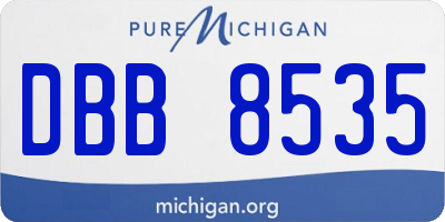 MI license plate DBB8535