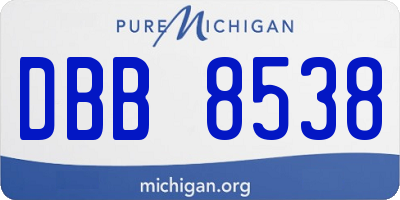 MI license plate DBB8538