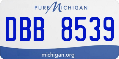MI license plate DBB8539