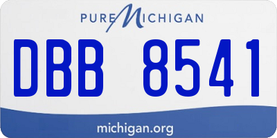 MI license plate DBB8541