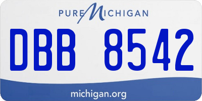 MI license plate DBB8542