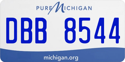 MI license plate DBB8544