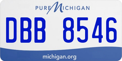 MI license plate DBB8546