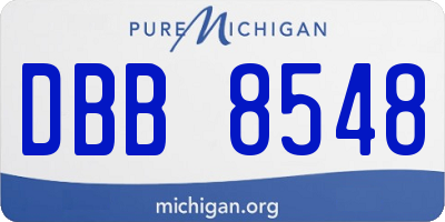 MI license plate DBB8548