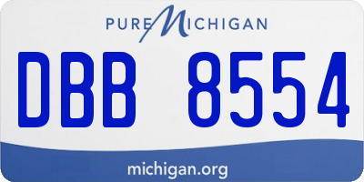 MI license plate DBB8554