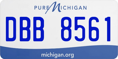 MI license plate DBB8561