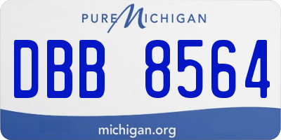 MI license plate DBB8564