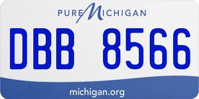 MI license plate DBB8566