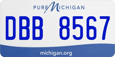 MI license plate DBB8567