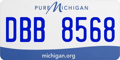 MI license plate DBB8568