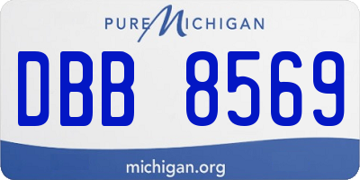 MI license plate DBB8569