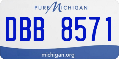 MI license plate DBB8571