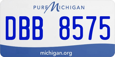 MI license plate DBB8575
