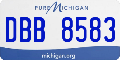 MI license plate DBB8583