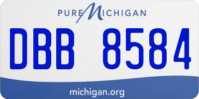 MI license plate DBB8584