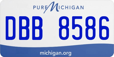 MI license plate DBB8586