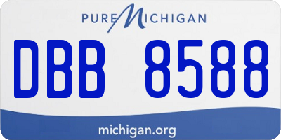 MI license plate DBB8588