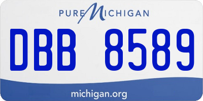 MI license plate DBB8589