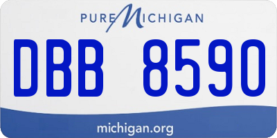 MI license plate DBB8590
