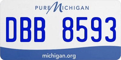 MI license plate DBB8593