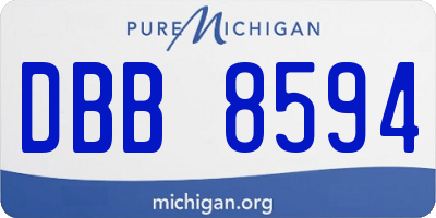 MI license plate DBB8594