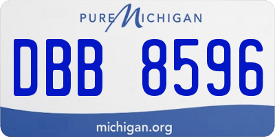 MI license plate DBB8596