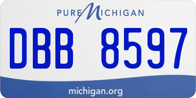 MI license plate DBB8597