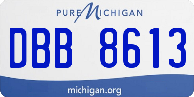 MI license plate DBB8613
