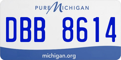 MI license plate DBB8614