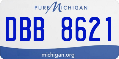 MI license plate DBB8621