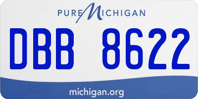 MI license plate DBB8622