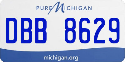 MI license plate DBB8629