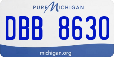 MI license plate DBB8630