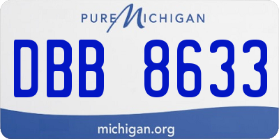 MI license plate DBB8633