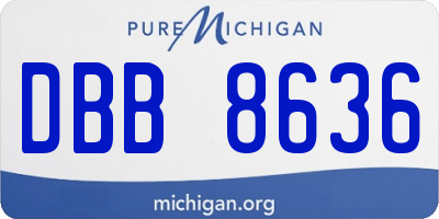 MI license plate DBB8636