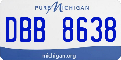 MI license plate DBB8638